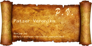 Patzer Veronika névjegykártya